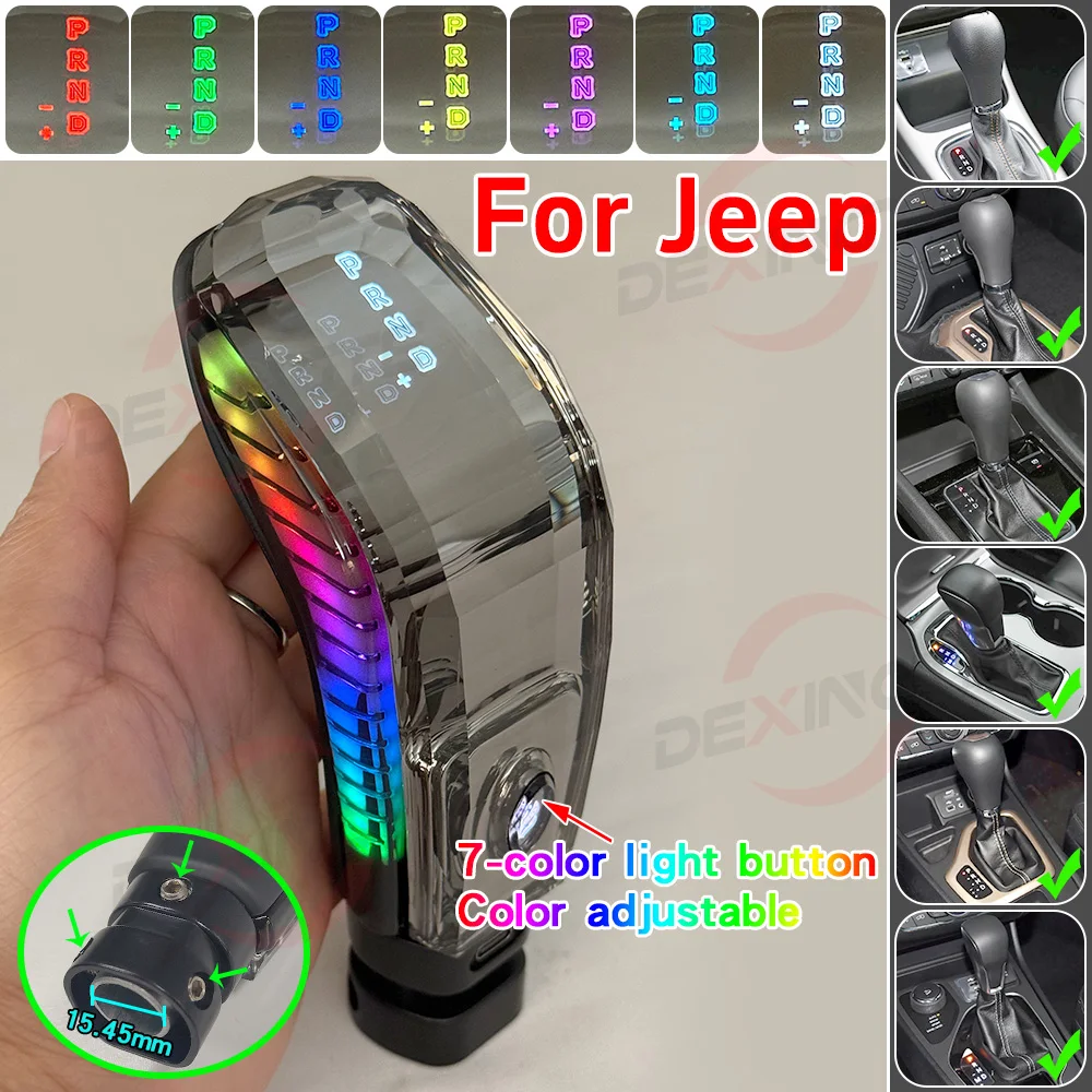 Automatic Transmission Gear Shift Knob LED Crystal Gear Head For Jeep Cherokee Wrangler Compass Renegade Patriot 2014-2025
Automatic Transmission Gear Shift Knob LED Crystal Gear Head For Jeep Cherokee Wrangler Compass Renegade Patriot 2014-2025