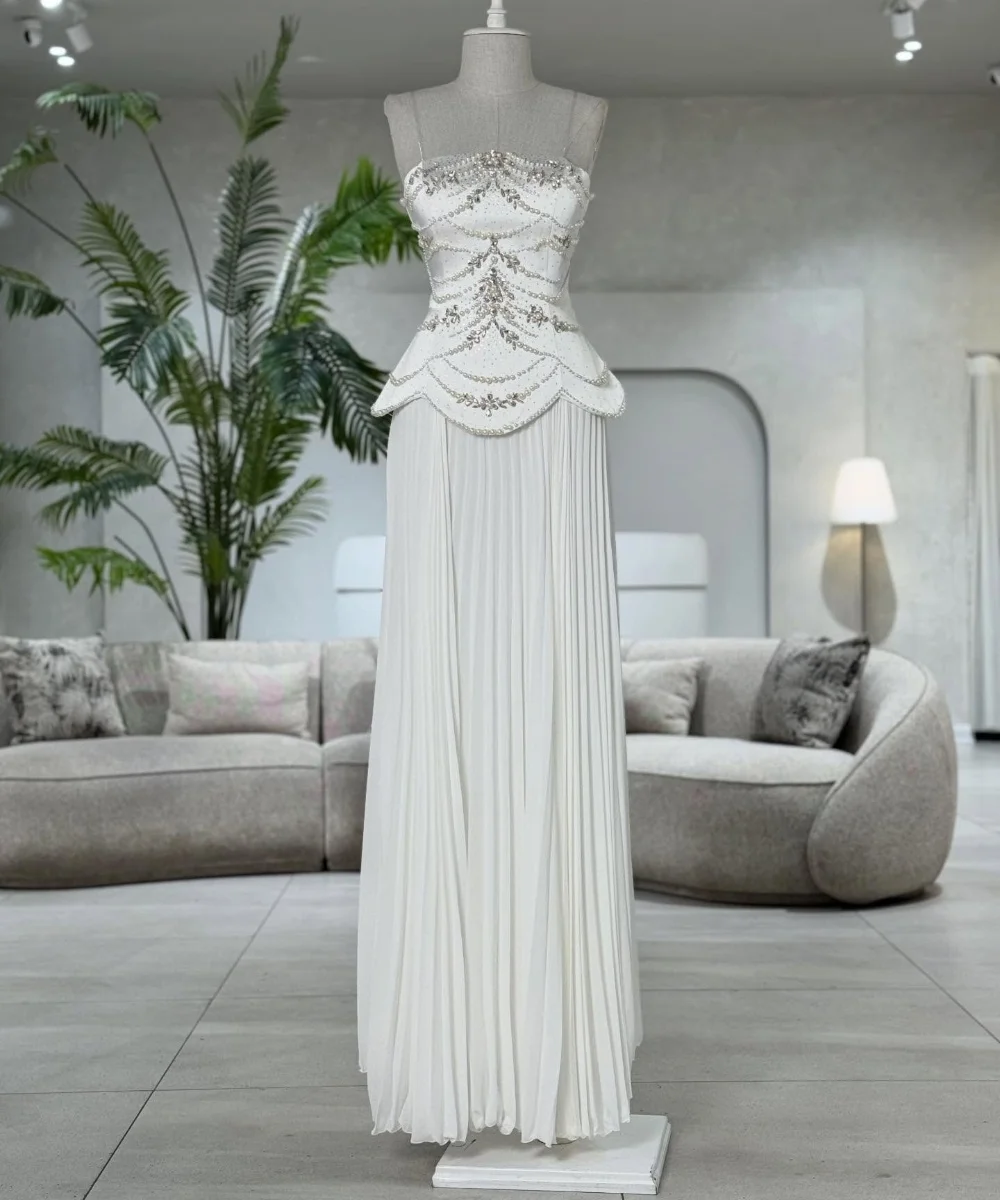 Customized Exquisite Charmeuse Pleat Pattern A-line Strapless Long Celebrity Bespoke Occasion Evening Dresses Fashion
Customized Exquisite Charmeuse Pleat Pattern A-line Strapless Long Celebrity Bespoke Occasion Evening Dresses Fashion