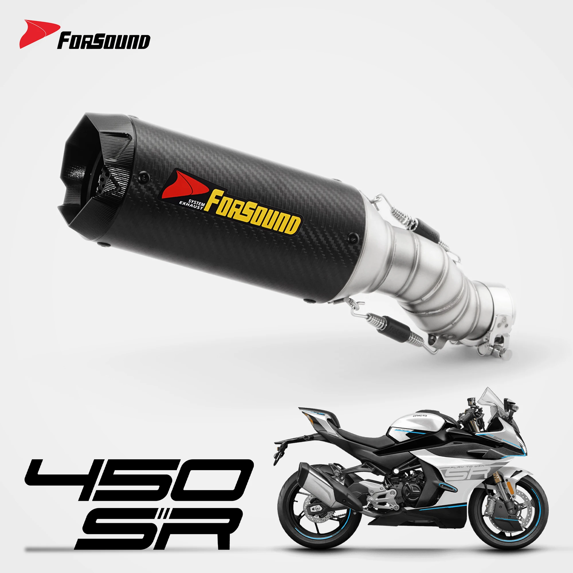 Forsound Factory Wholesale Price CFMOTO 450SR Titanium Exhaust Valved Muffler with Mid Pipe Resonator
Forsound Factory Wholesale Price CFMOTO 450SR Titanium Exhaust Valved Muffler with Mid Pipe Resonator