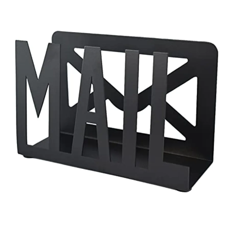Desktop Letter Holder, Two-Sided Designs Black Metal Desktop Cutout Mail Letter Holder, Letter Sorter Envelope Holder for Home
Desktop Letter Holder, Two-Sided Designs Black Metal Desktop Cutout Mail Letter Holder, Letter Sorter Envelope Holder for Home