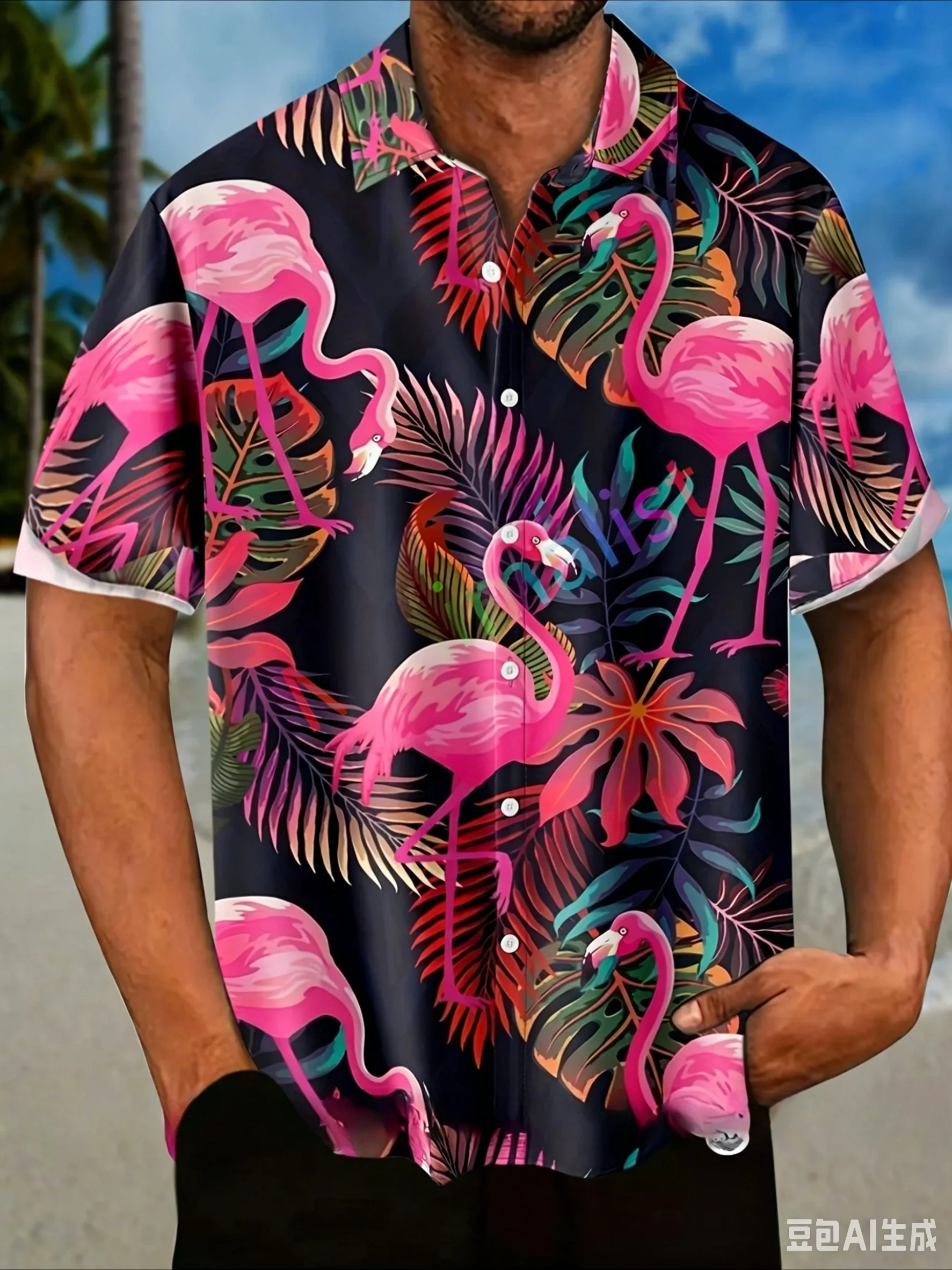 2025 Leaf and Flamingo Printed Men's Shirt Hawaiian Shirt Casual Beach Short Sleeve Fashion Top Couple Shirt Summer Clothing
2025 Leaf and Flamingo Printed Men's Shirt Hawaiian Shirt Casual Beach Short Sleeve Fashion Top Couple Shirt Summer Clothing