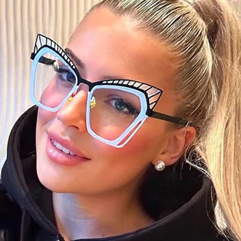 New Anti Blue Light Glasses Transparent Glasses Women's Flat Lens Brand Metal Frame Flat Lens UV Protection 306898
New Anti Blue Light Glasses Transparent Glasses Women's Flat Lens Brand Metal Frame Flat Lens UV Protection 306898