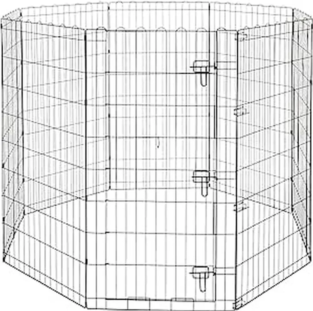 Foldable Metal Dog Playpen, Octagonal Exercise Pen, 8 Panels, 48" Tall, X-Large 60x60", Easy Assembly, Black
Foldable Metal Dog Playpen, Octagonal Exercise Pen, 8 Panels, 48" Tall, X-Large 60x60", Easy Assembly, Black