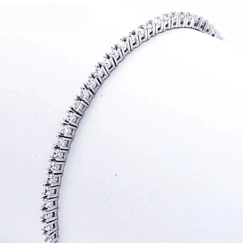 Pure 925 Silver Jewelry 18CM Tennis Bracelet 2mm Zirconia Anniversary Gift Real Sterling Silver Bangle Bracelets
Pure 925 Silver Jewelry 18CM Tennis Bracelet 2mm Zirconia Anniversary Gift Real Sterling Silver Bangle Bracelets