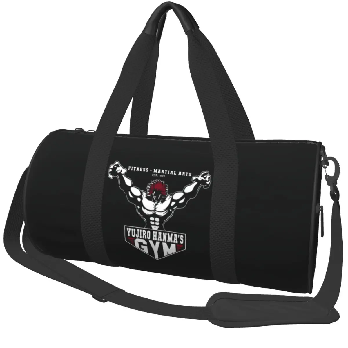 Baki Yujiro Hanma Gym Bag Bodybuilding Manga Travel Training Sports Bags Male Female with Shoes Fitness Bag Portable Handbags
Baki Yujiro Hanma Gym Bag Bodybuilding Manga Travel Training Sports Bags Male Female with Shoes Fitness Bag Portable Handbags