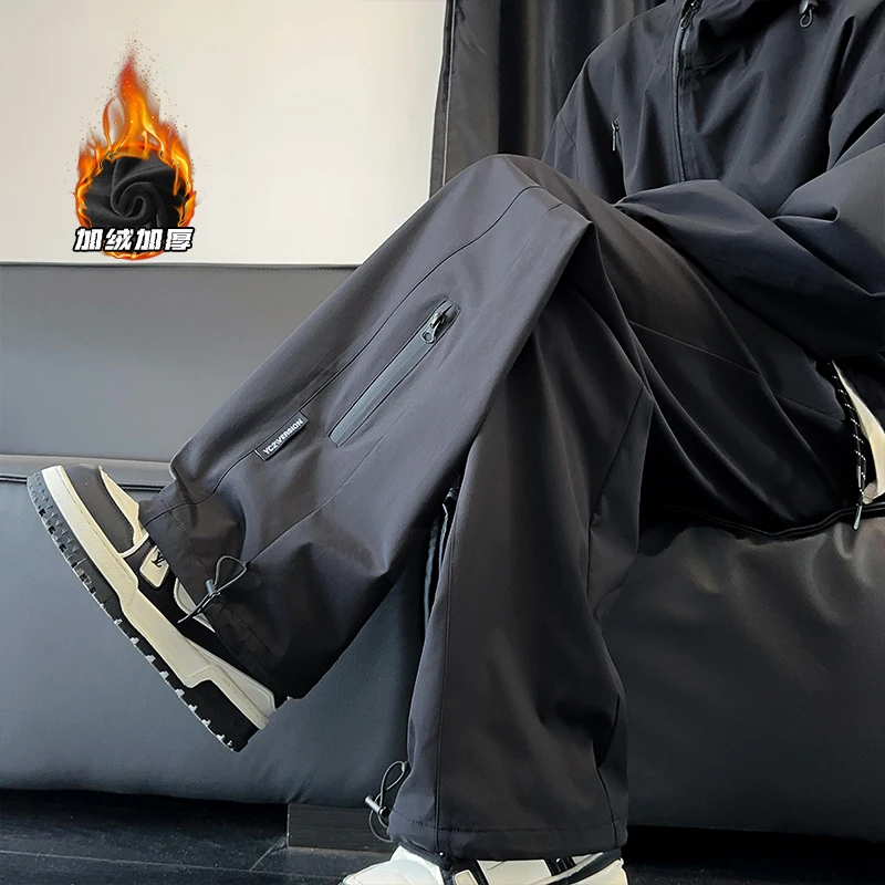 Плюс размер M-5XL, термофлисовые эластичные брюки на талии и шнурке, водонепроницаемые прямые походные брюки для мужчин, однотонные брюки
Плюс размер M-5XL, термофлисовые эластичные брюки на талии и шнурке, водонепроницаемые прямые походные брюки для мужчин, однотонные брюки