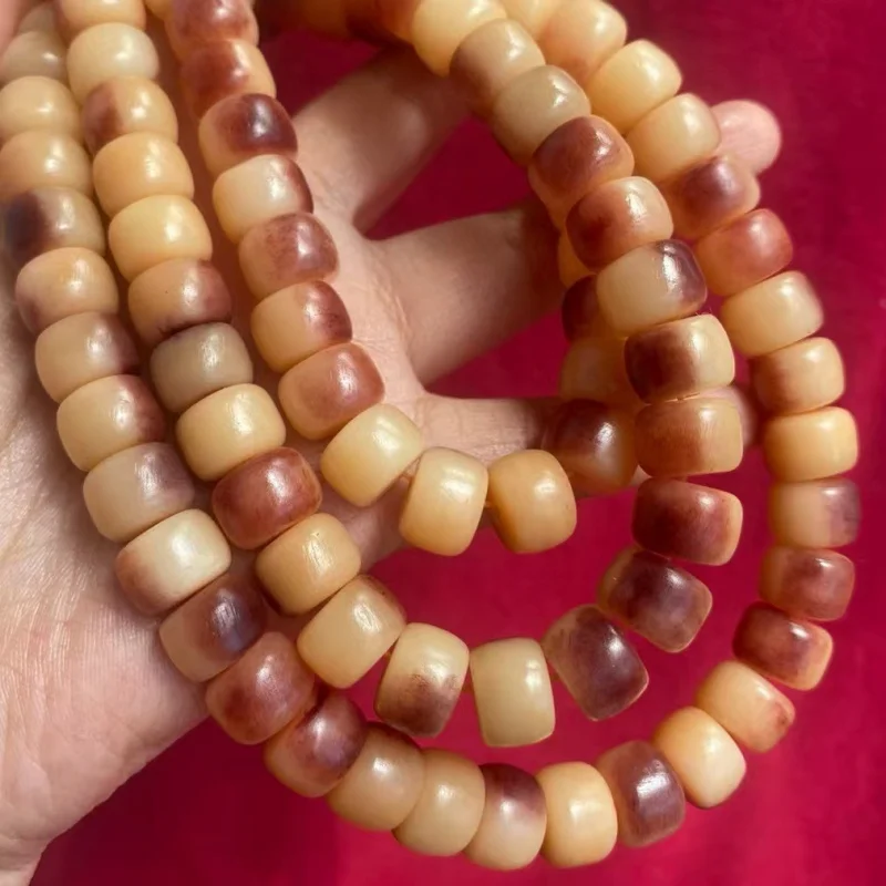 Tibetan-style cultural accessory: Cow bone with purple and semi-purplish color gradient barrel beads, 108-bead bracelet, DIY Bud
Tibetan-style cultural accessory: Cow bone with purple and semi-purplish color gradient barrel beads, 108-bead bracelet, DIY Bud