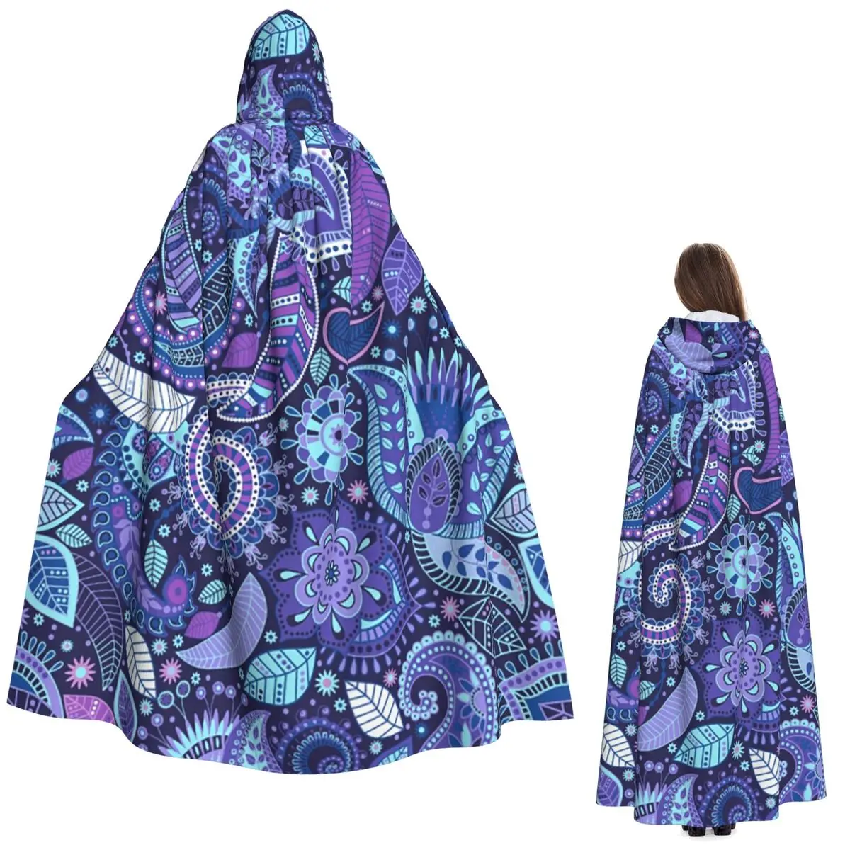 Длинный плащ с капюшоном и узором пейсли, средневековый костюм ведьмы, накидка для косплея, пальто на Хэллоуин для взрослых, унисекс
Длинный плащ с капюшоном и узором пейсли, средневековый костюм ведьмы, накидка для косплея, пальто на Хэллоуин для взрослых, унисекс