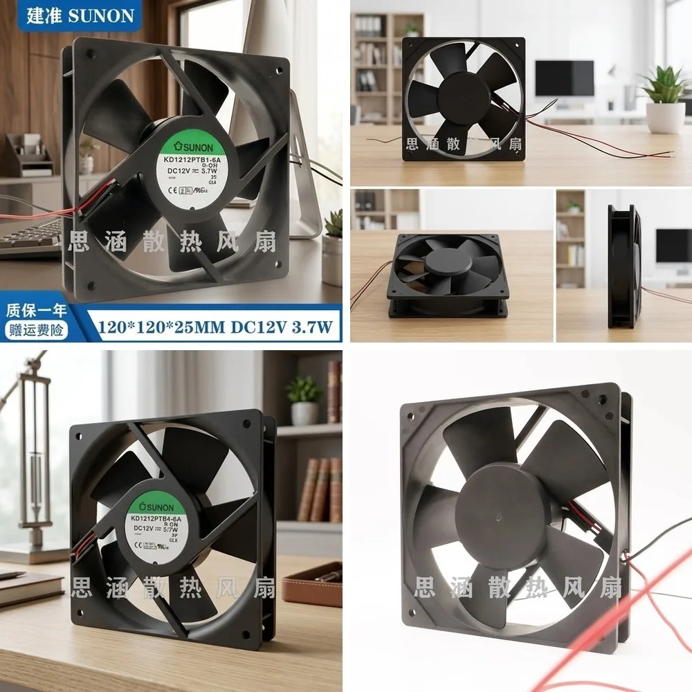 For SUNON KD1212PTB1-6A 12025 12V 3.7W 12CM ball cooling fan
For SUNON KD1212PTB1-6A 12025 12V 3.7W 12CM ball cooling fan