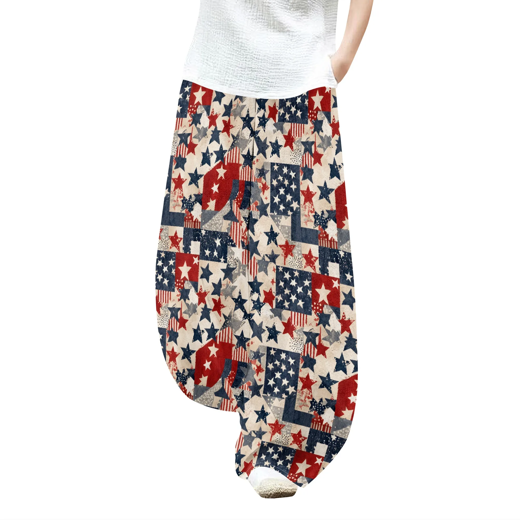 Wide Leg Pants for Women Summer Pants Palazzo Lounge Elastic Waist Cropped Beach Trousers with Pockets
Wide Leg Pants for Women Summer Pants Palazzo Lounge Elastic Waist Cropped Beach Trousers with Pockets