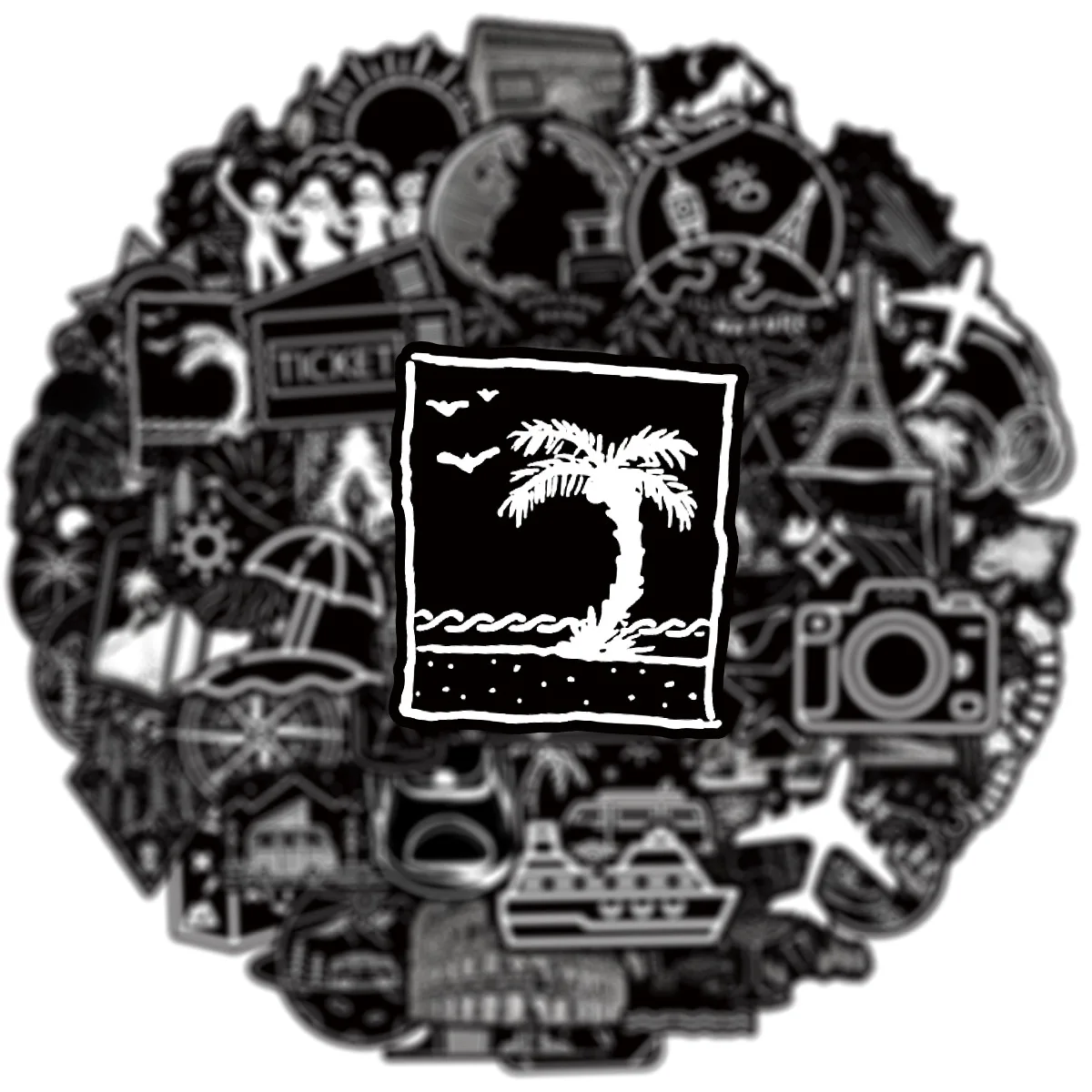 10/50PCS Black and White Outdoor Travel Personalized Cool Graffiti Stickers Personalized DIY Bookshelf Pencil Box Guitar Decal
10/50PCS Black and White Outdoor Travel Personalized Cool Graffiti Stickers Personalized DIY Bookshelf Pencil Box Guitar Decal