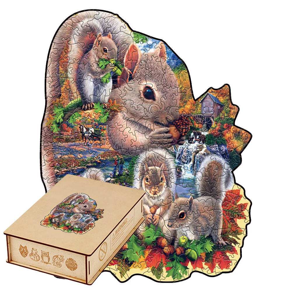 Squirrel Wooden Jigsaw Puzzle for Adults Animal Shaped Puzzle Irregular Wooden Brain Teaser Family Game Gift
Squirrel Wooden Jigsaw Puzzle for Adults Animal Shaped Puzzle Irregular Wooden Brain Teaser Family Game Gift
