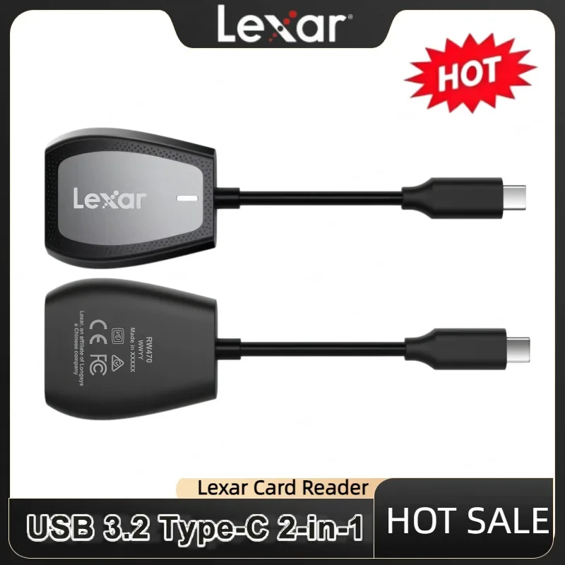 Lexar Professional USB 3.2 Type-C Dual-Slot Reader Supports SD and microSD UHS-II Cards Up To 312MB/s Read for Laptop Desktop
Lexar Professional USB 3.2 Type-C Dual-Slot Reader Supports SD and microSD UHS-II Cards Up To 312MB/s Read for Laptop Desktop