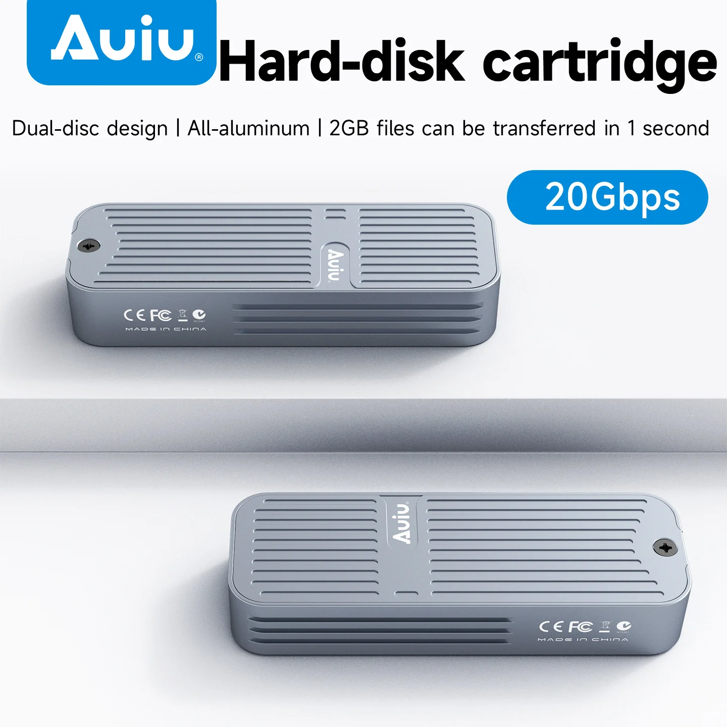 Auiu Dual-Drive Position Mobile Solid-State Drive Box Dual-Protocol NVME/SATA Dual Drive 10/20 Gbps Up/Down
Auiu Dual-Drive Position Mobile Solid-State Drive Box Dual-Protocol NVME/SATA Dual Drive 10/20 Gbps Up/Down