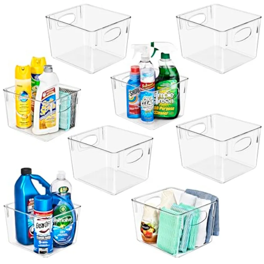 Clear Plastic Storage Bins, Clear Organizer Bins with Handle for Kitchen, Pantry, Cabinet, Refrigerator, Craft, Toys, Clothes,
Clear Plastic Storage Bins, Clear Organizer Bins with Handle for Kitchen, Pantry, Cabinet, Refrigerator, Craft, Toys, Clothes,