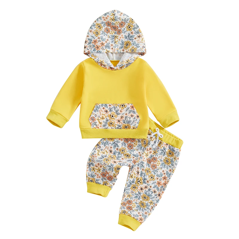Baby Girl Winter Outfit Flower Print Long Sleeve Hooded Sweatshirt Elastic Waist Pants 2 Piece Set
Baby Girl Winter Outfit Flower Print Long Sleeve Hooded Sweatshirt Elastic Waist Pants 2 Piece Set