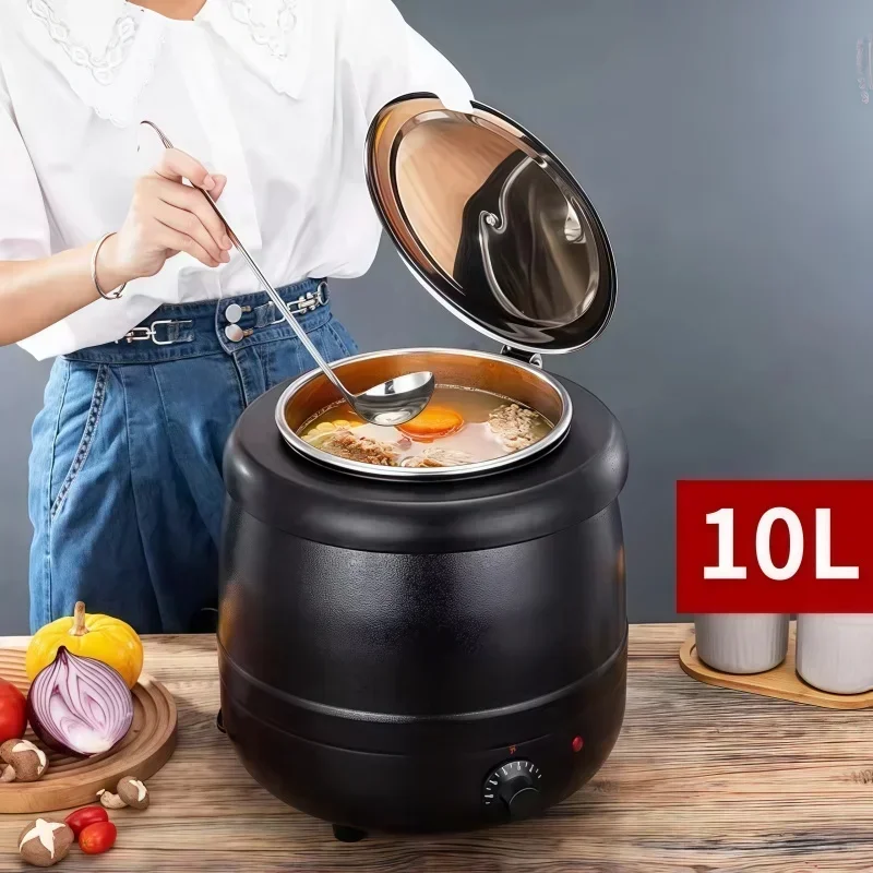 Hot Selling Electronic Commercial Equipment Hospitality Supplies Black Buffet Soup Warmer Soup 10L for Restaurant Chicken
Hot Selling Electronic Commercial Equipment Hospitality Supplies Black Buffet Soup Warmer Soup 10L for Restaurant Chicken