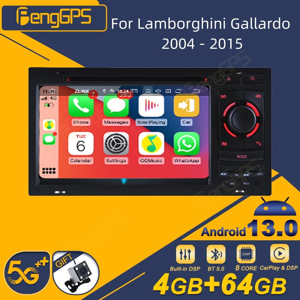 For Lamborghini Gallardo 2004 - 2015 Car Radio Wireless Carplay Android Auto Intelligent System Multimedia Player Stereo GPS
For Lamborghini Gallardo 2004 - 2015 Car Radio Wireless Carplay Android Auto Intelligent System Multimedia Player Stereo GPS