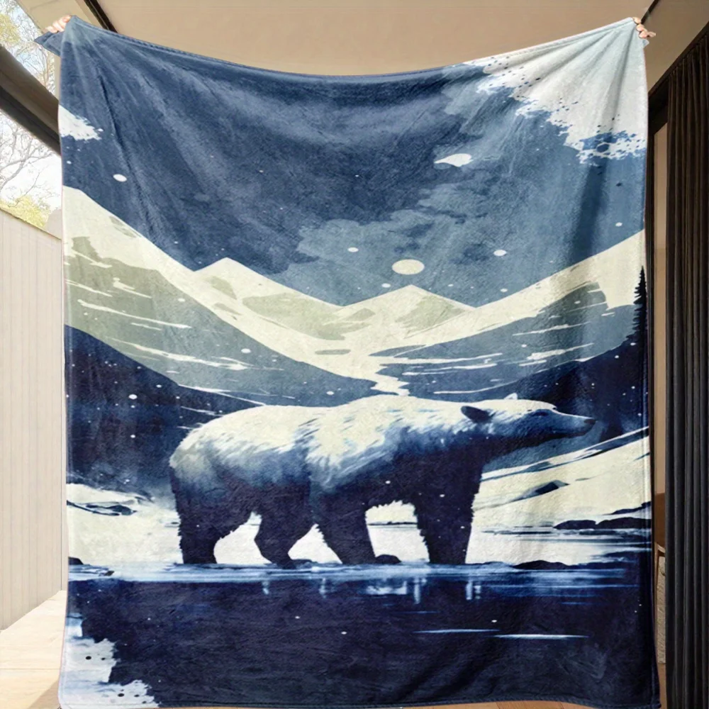 1pc Arctic Bear & Snowy Mountain Landscape Fleece Throw Blanket – Plush, Large Arctic-Themed Decor for Home, Sofa, Car, and Offi
1pc Arctic Bear & Snowy Mountain Landscape Fleece Throw Blanket – Plush, Large Arctic-Themed Decor for Home, Sofa, Car, and Offi