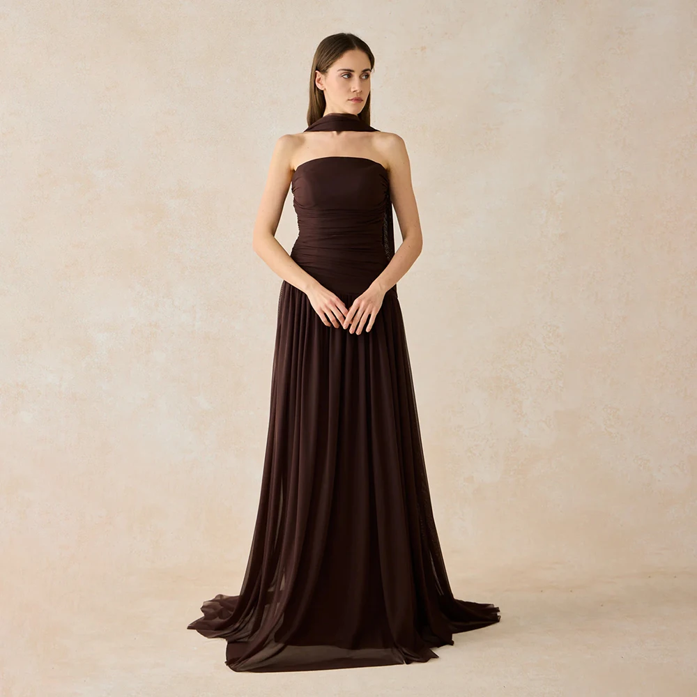 Women's Formal Evening Gowns Strapless Sleeveless A-Line Evening Dresses Elegant Formal Party Gowns for Women Formal Dresses
Women's Formal Evening Gowns Strapless Sleeveless A-Line Evening Dresses Elegant Formal Party Gowns for Women Formal Dresses