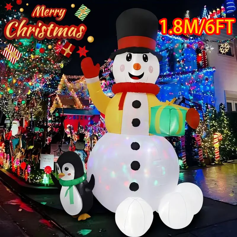 Christmas Decorations Inflatable Toys Penguin Snowman with Snowball LEDs Inflated Model Party Yard Props Outdoor Xmas Decor
Christmas Decorations Inflatable Toys Penguin Snowman with Snowball LEDs Inflated Model Party Yard Props Outdoor Xmas Decor