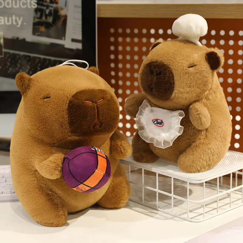 5 Styles Cuddly Dressed Up Cartoon Capybara Plush Toys Creative Chef French Fries Basketball Capybara Toy Kawaii Desktop Decor
5 Styles Cuddly Dressed Up Cartoon Capybara Plush Toys Creative Chef French Fries Basketball Capybara Toy Kawaii Desktop Decor