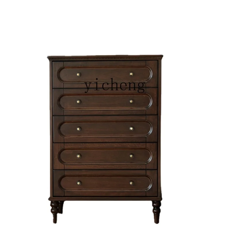 Tqh Vintage Solid Wood Chest of Drawers Living Room Home Storage Cabinet Light Luxury Bedroom Wall Locker
Tqh Vintage Solid Wood Chest of Drawers Living Room Home Storage Cabinet Light Luxury Bedroom Wall Locker
