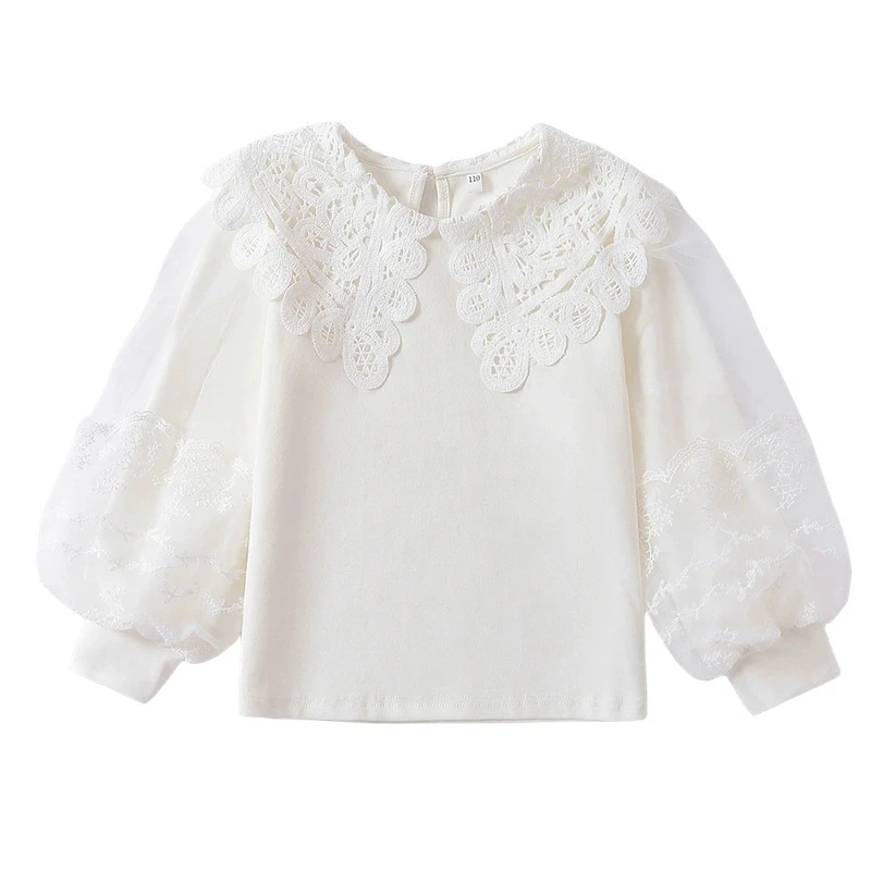 Girls White Cotton Bubble Sleeve T-Shirt Floral Lace Collar Blouse 2025 Pure White Tees Spring Layering Tee Kids Princess Top
Girls White Cotton Bubble Sleeve T-Shirt Floral Lace Collar Blouse 2025 Pure White Tees Spring Layering Tee Kids Princess Top