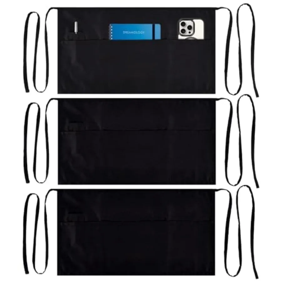 Server Apron, Waist Apron with Pockets, Waitress Apron, Server Aprons with 3 Pockets, Waterdrop Resistant Aprons, Short, Half a
Server Apron, Waist Apron with Pockets, Waitress Apron, Server Aprons with 3 Pockets, Waterdrop Resistant Aprons, Short, Half a