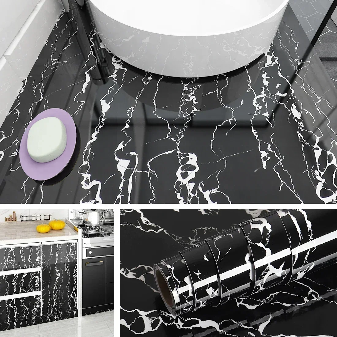 Waterproof Vinyl Wall Panels Sticker - Marble Contact Paper for Continuous Wall Covering/Kitchen Renovation
Waterproof Vinyl Wall Panels Sticker - Marble Contact Paper for Continuous Wall Covering/Kitchen Renovation