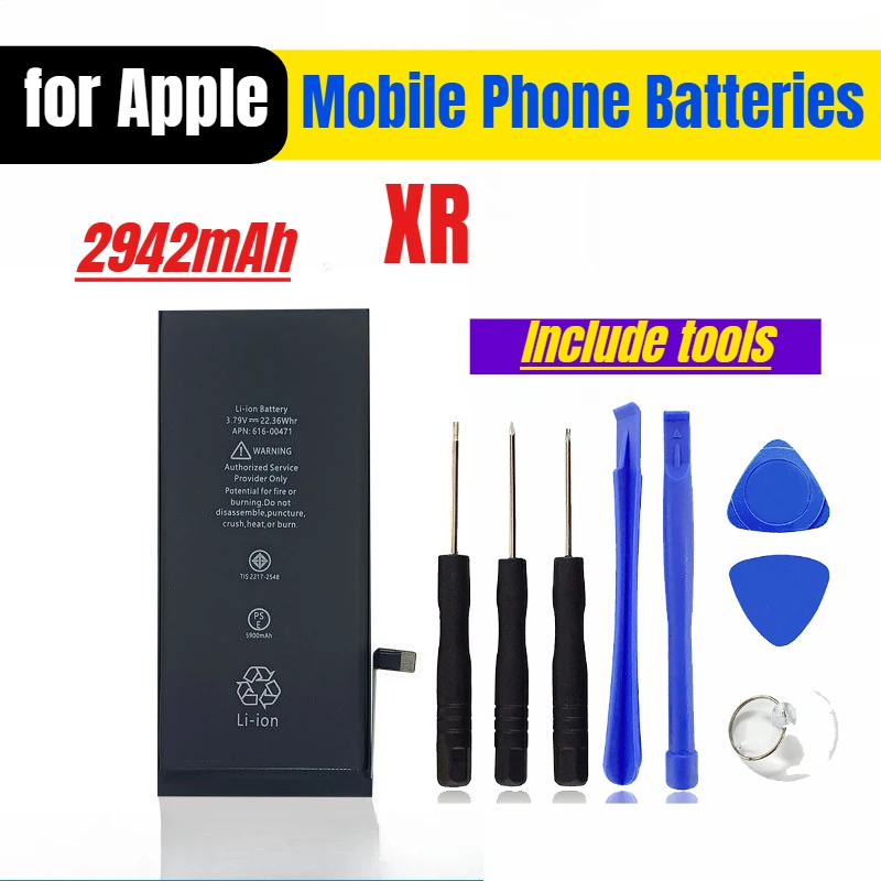 2942mAh Lithium Battery for Apple XR with Standard Capacity Built-in Cell Mobile Phone Batteries
2942mAh Lithium Battery for Apple XR with Standard Capacity Built-in Cell Mobile Phone Batteries
