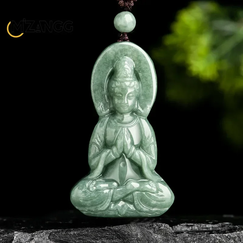 Natural Grade A Jadeite Three-dimensional GuanYin Pendant Finely Carved Luxury Fashion Men and Women Necklace Lucky Amulet
Natural Grade A Jadeite Three-dimensional GuanYin Pendant Finely Carved Luxury Fashion Men and Women Necklace Lucky Amulet