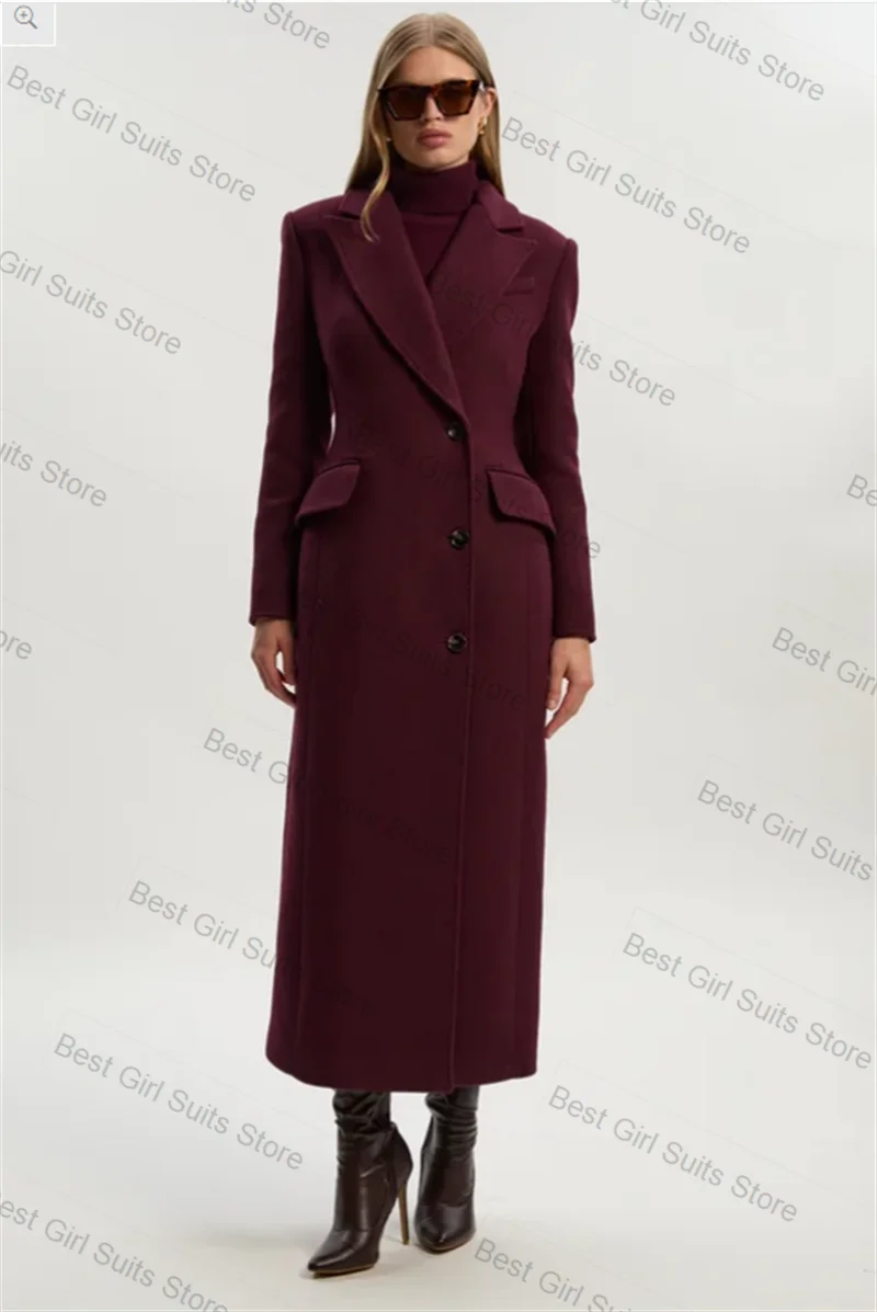 Burgundy cashmere Wool Women Suit 1 Pcs Long Blazer Prom Dress Warm Winter Autumn Formal Office Lady Jacket Customized Overcoat
Burgundy cashmere Wool Women Suit 1 Pcs Long Blazer Prom Dress Warm Winter Autumn Formal Office Lady Jacket Customized Overcoat