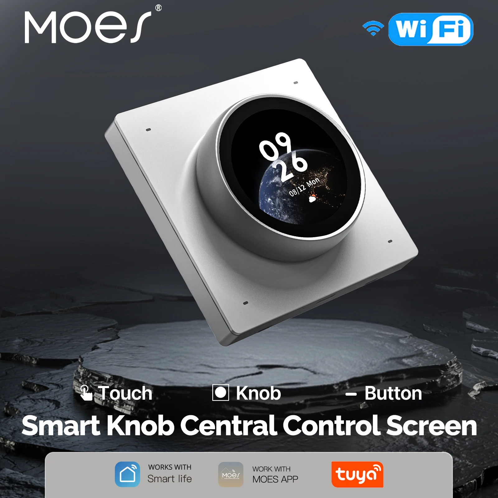 MOES Tuya WiFi Smart Knob Central Control Screen Touch Rotate 3 Relays 4 Buttons Programmable Scene Switch
MOES Tuya WiFi Smart Knob Central Control Screen Touch Rotate 3 Relays 4 Buttons Programmable Scene Switch