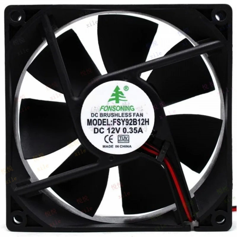 L+ for FONSONING FSY92B12H 9025 DC12V 0.35A 90*90*25MM 2-wire silent cooling fan
L+ for FONSONING FSY92B12H 9025 DC12V 0.35A 90*90*25MM 2-wire silent cooling fan