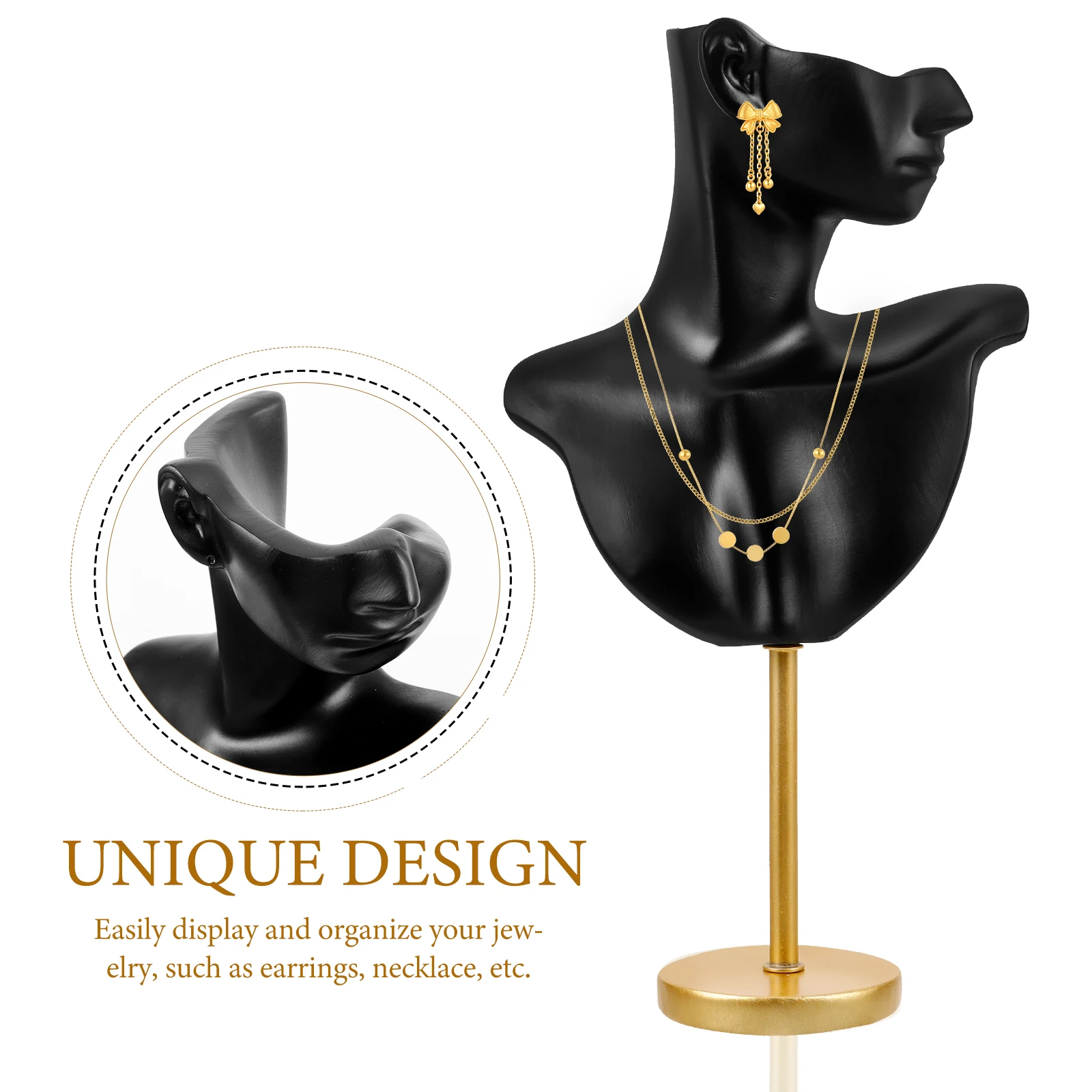 Earring St Rack Jewelry Display Holder One Piece Necklace Resin Metal Base Double Hole Counter Props Storage Mannequin
Earring St Rack Jewelry Display Holder One Piece Necklace Resin Metal Base Double Hole Counter Props Storage Mannequin