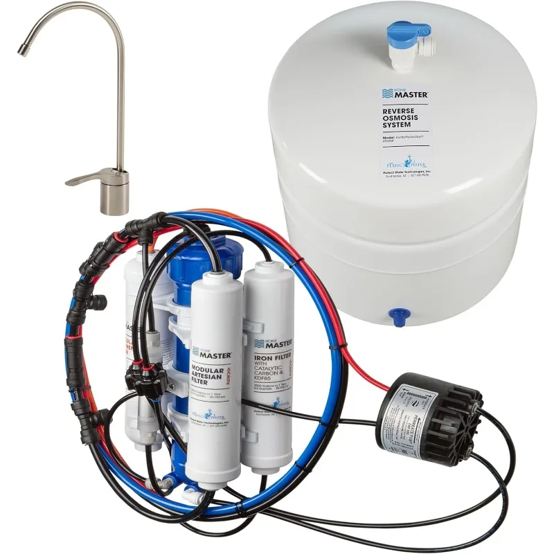 TMHP HydroPerfection Reverse Osmosis System, 9-stages, Patented 2-pass Remineralization, Fast 4.5 Sec Fill Rate
TMHP HydroPerfection Reverse Osmosis System, 9-stages, Patented 2-pass Remineralization, Fast 4.5 Sec Fill Rate