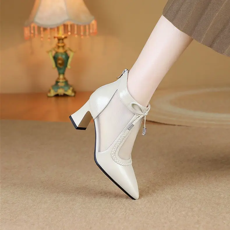 2025 New net boots with skirt high-heeled sandals mesh single shoe thick heel pointed summer beautiful temperament women's shoes
2025 New net boots with skirt high-heeled sandals mesh single shoe thick heel pointed summer beautiful temperament women's shoes