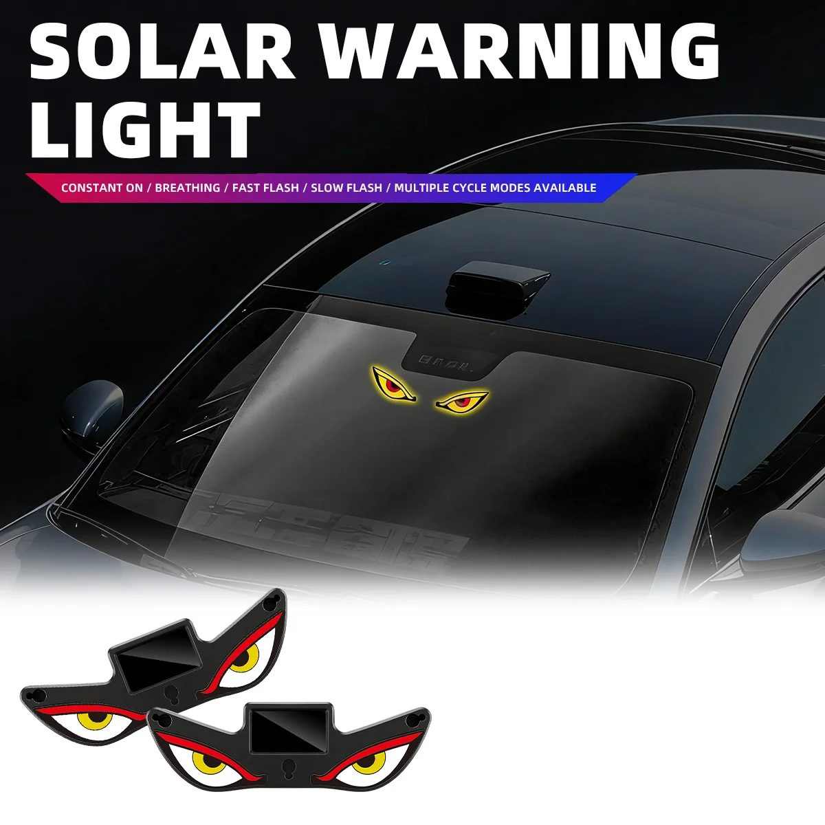 1/2pcs Car LED Devil‘s Eyes Solar Power Front Rear Window Ambient Light Eye Light With Suction Cup Type-c Charging Warning Lamp
1/2pcs Car LED Devil‘s Eyes Solar Power Front Rear Window Ambient Light Eye Light With Suction Cup Type-c Charging Warning Lamp