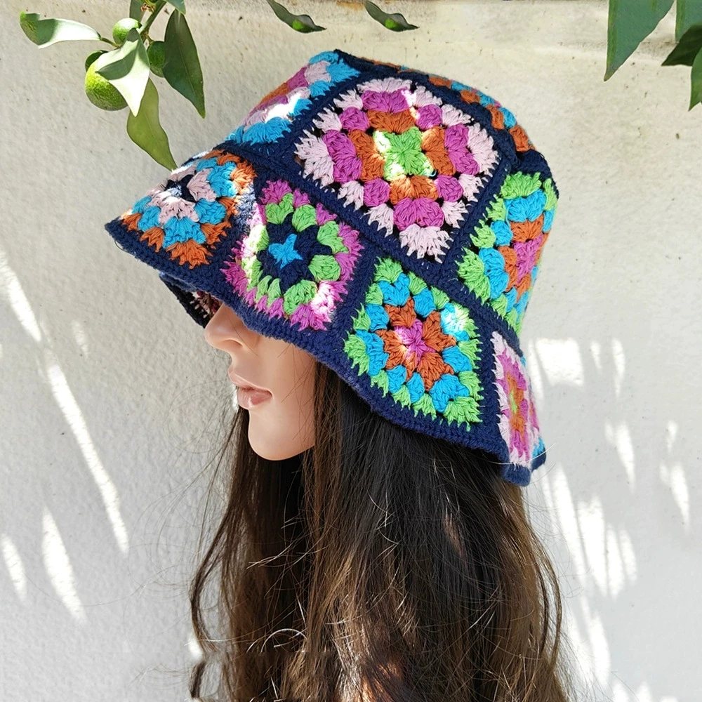 Girls Crochet Fisherman Hat Women Dopamine Color Contrast Wool Beanie Crochet Checkered Knitted Hat Openwork Woolen Bucket Hat
Girls Crochet Fisherman Hat Women Dopamine Color Contrast Wool Beanie Crochet Checkered Knitted Hat Openwork Woolen Bucket Hat