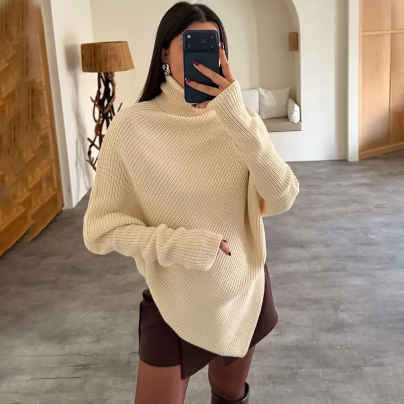 Tuularose Women's Knit Pullovers Sweater Autumn Solid High Neck Casual Sweaters Fashion New Office Lady Elegant Female Sweaters
Tuularose Women's Knit Pullovers Sweater Autumn Solid High Neck Casual Sweaters Fashion New Office Lady Elegant Female Sweaters