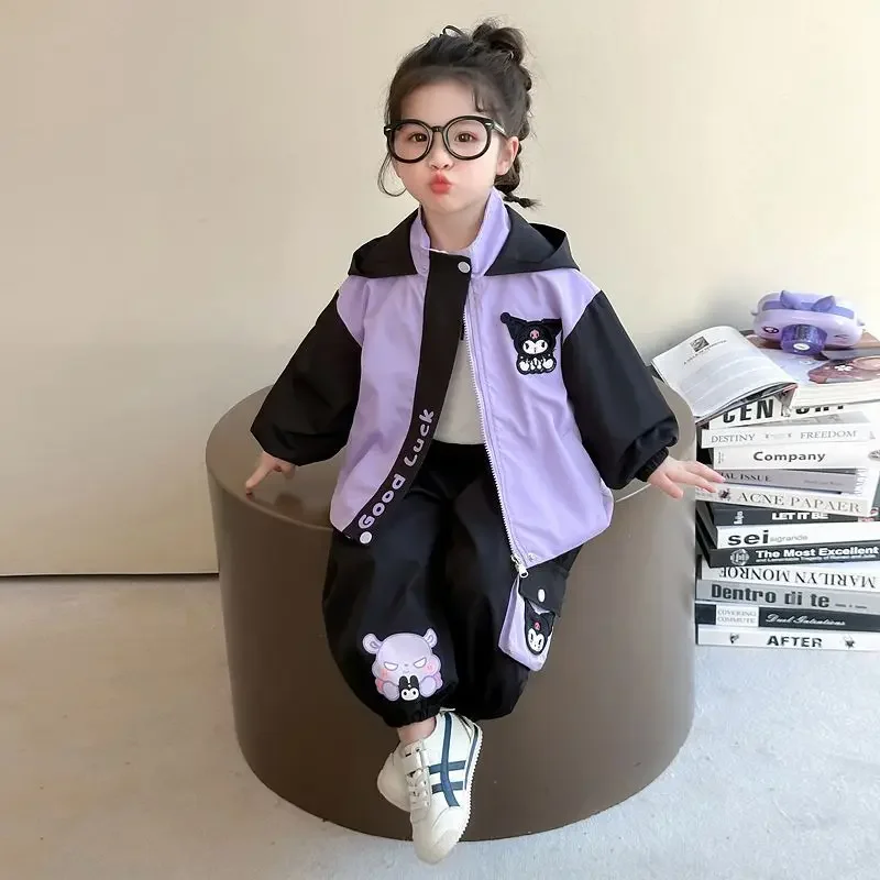 Girly Heart Kuromi Anime Kawaii Sanrio Casual Hardshell Coat Pants Set Cute Foreign Jacket Two-piece Set Clothes Gifts for Kids
Girly Heart Kuromi Anime Kawaii Sanrio Casual Hardshell Coat Pants Set Cute Foreign Jacket Two-piece Set Clothes Gifts for Kids