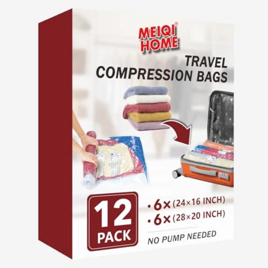 Vacuum Storage Bags, Space Saver Sealer Bags for Clothing, Pillows, Comforters, Blankets, Bedding, Travel, 12 Roll Bags, PA+PE
Vacuum Storage Bags, Space Saver Sealer Bags for Clothing, Pillows, Comforters, Blankets, Bedding, Travel, 12 Roll Bags, PA+PE