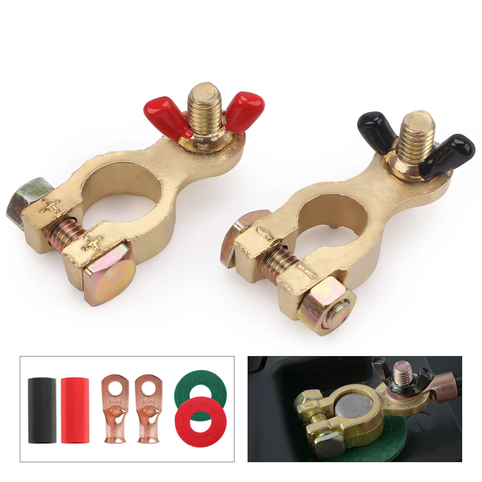 High-Performance Pure Copper Battery Terminal Connector Top Post Clamp for Auto Car Truck RV Marine Boat Vehicle Parts wholesale
High-Performance Pure Copper Battery Terminal Connector Top Post Clamp for Auto Car Truck RV Marine Boat Vehicle Parts wholesale