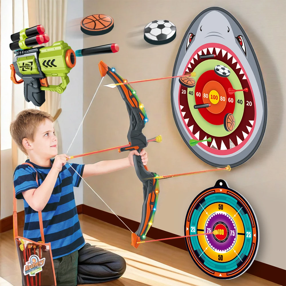 Luminous Shark Bow And Arrow Set for Kids - Glow-in-the-Dark Archery Dart Sports Toy for Boys And Girls - Indoor/Outdoor
Luminous Shark Bow And Arrow Set for Kids - Glow-in-the-Dark Archery Dart Sports Toy for Boys And Girls - Indoor/Outdoor