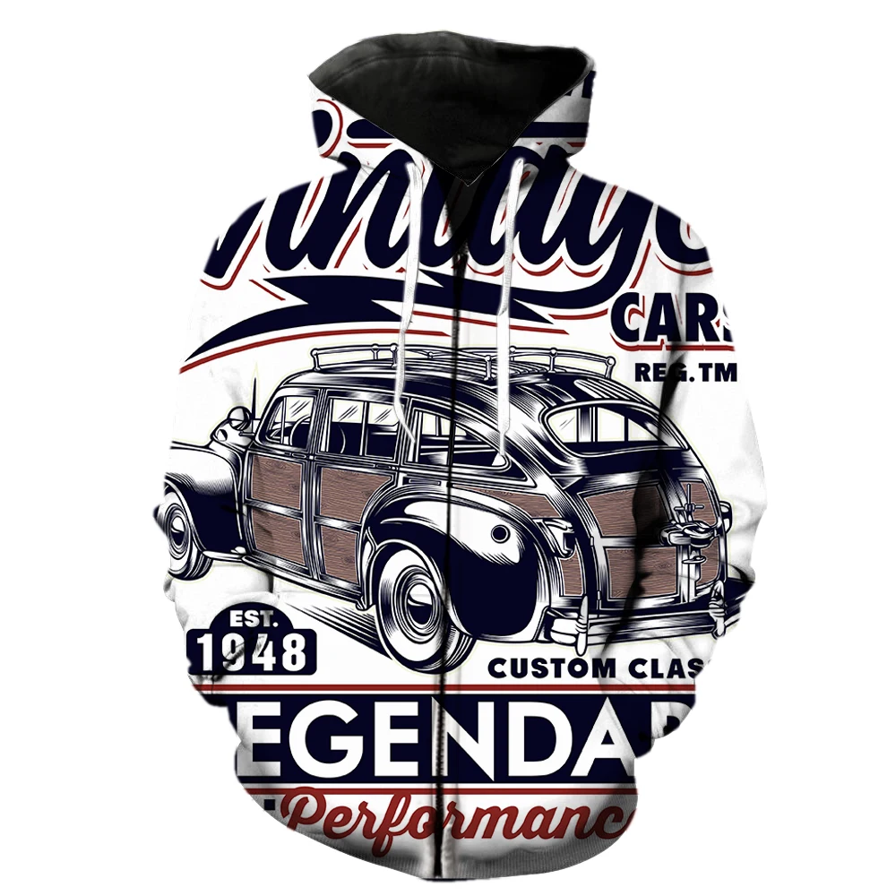 Cartoon Vintage Car Men's Zipper Hoodie Long Sleeve Streetwear Cool 3D Print Tops Hip Hop Funny Spring With Hood Jackets Unisex
Cartoon Vintage Car Men's Zipper Hoodie Long Sleeve Streetwear Cool 3D Print Tops Hip Hop Funny Spring With Hood Jackets Unisex