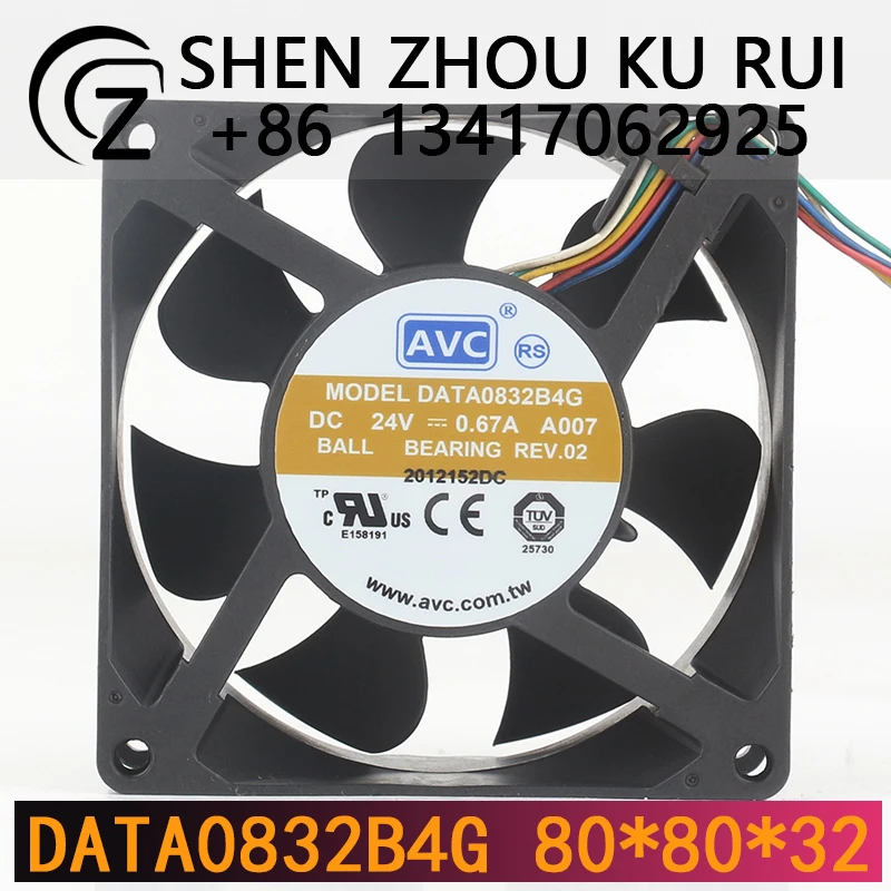 AVC 24V 0.67A AC EC 8032 80X80X32MM 8CM Large air volume Dual ball bearing inverter 5-wire DATA0832B4G cooling fan
AVC 24V 0.67A AC EC 8032 80X80X32MM 8CM Large air volume Dual ball bearing inverter 5-wire DATA0832B4G cooling fan