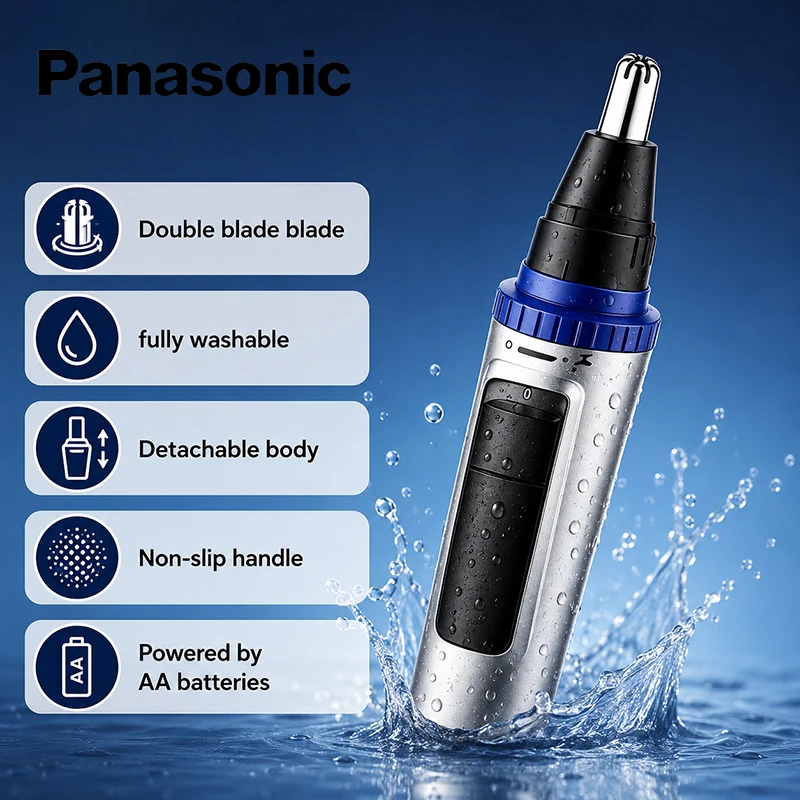 Panasonic ER-GN30 Nose Hair Trimmer Compact And Portable Dual Blade Ear Shaver Male And Female Waterproof Detachable Blade Body
Panasonic ER-GN30 Nose Hair Trimmer Compact And Portable Dual Blade Ear Shaver Male And Female Waterproof Detachable Blade Body