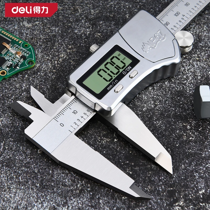 DELI Electronic Vernier Caliper IP67 Absolute Origin Coolant Proof 0-200mm/6" High Accuracy Digital Caliper 200mm 0.01mm
DELI Electronic Vernier Caliper IP67 Absolute Origin Coolant Proof 0-200mm/6" High Accuracy Digital Caliper 200mm 0.01mm