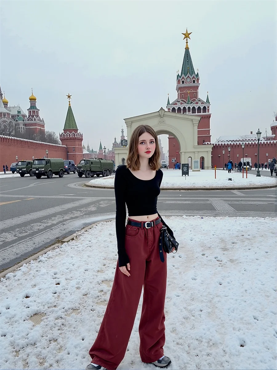 Полочные широкие красные свободные джинсы Женские повседневные брюки в американском стиле с отверстиями 2000-х годов Slim Fit Европейский тренд Spicy Girl Современные шикарные брюки
Полочные широкие красные свободные джинсы Женские повседневные брюки в американском стиле с отверстиями 2000-х годов Slim Fit Европейский тренд Spicy Girl Современные шикарные брюки